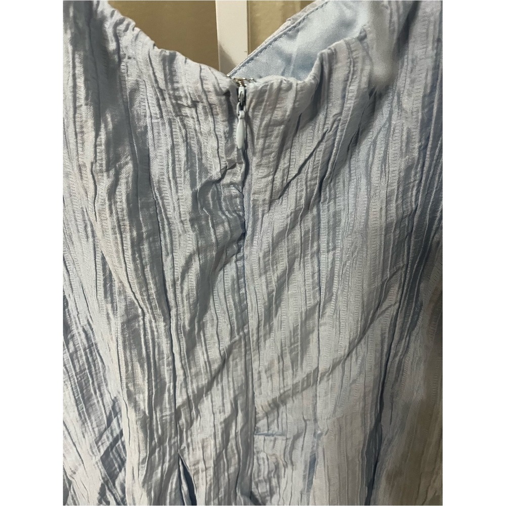 NWT Lulus Heavenly Energy Blue Textured Puff Sleeve Pleated Midi
Dress XL - Picture 11 of 13